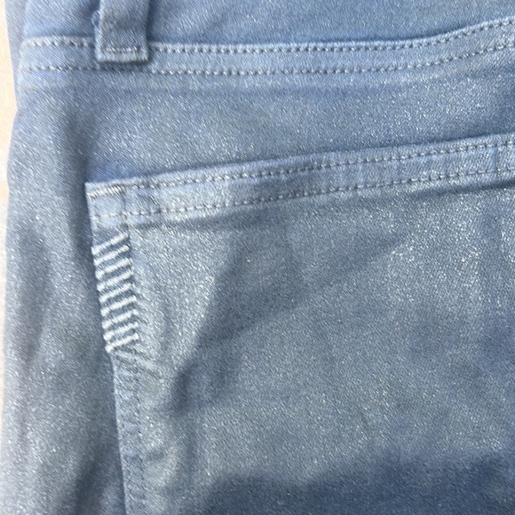 Paige Verdugo Ultra Skinny navy coated lux stretch shiny dark blue jeans sz 27 - Picture 6 of 11